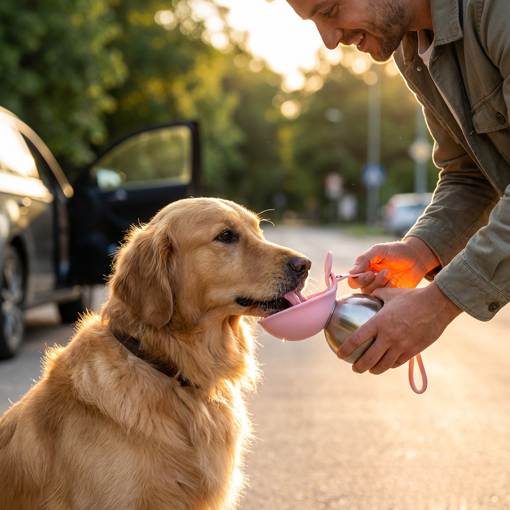 PETIVYO HydroPaw™ | Paslanmaz Çelik Taşınabilir Köpek Su Matarası